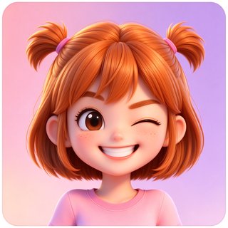talai人设沫沫：活泼俏皮的小揪揪少女头像